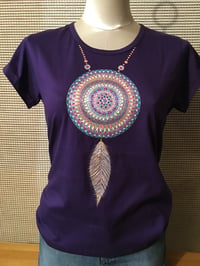 Image 3 of Handpainted Tribal Mandala T-shirt/ n3