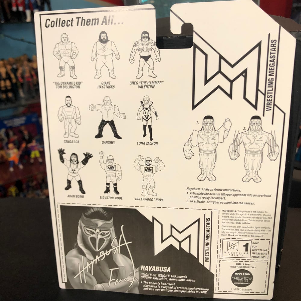 Image of **IN STOCK** FC EXCLUSIVE HAYABUSA wrestling megastars VARIANT edition by Chella Toys