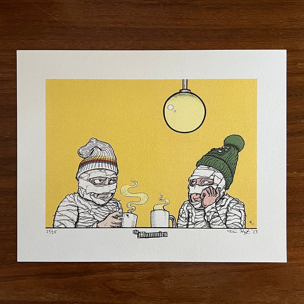 Coffe Talk With The Mummies Print