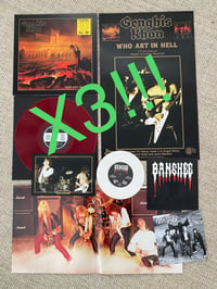 Triple GENGHIS KHAN LP/BANSHEE 45 bundle POSTPAID IN USA