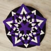 Purple Kaleidoscope Geometric Mandala Tufted Rug