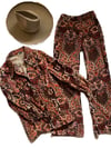 late 1960s cotton tapestry trouser suit