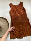 deadstock late 1960s leather mini dress