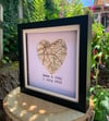Personalised Vintage Map Heart (Framed)