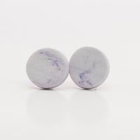Handmade Australian porcelain stud earrings - soft lilac