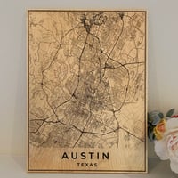 Austin Street Map Wall Art