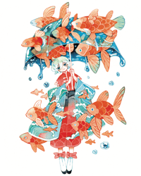 ocean umbrella print