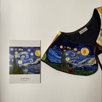 Image 2 of Detachable embroidered collar inspired by Starry Night by Van Gogh