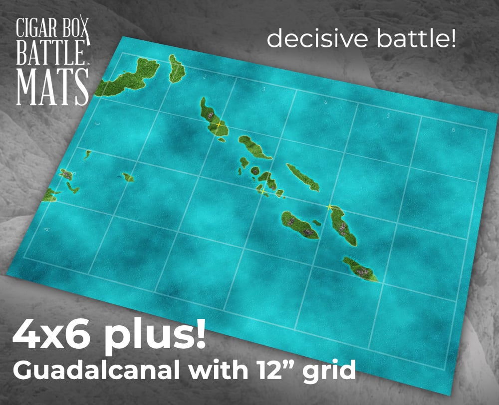 Image of Nimitz - Guadalcanal- #2055 — 6’x4’ plus with 12” square grid
