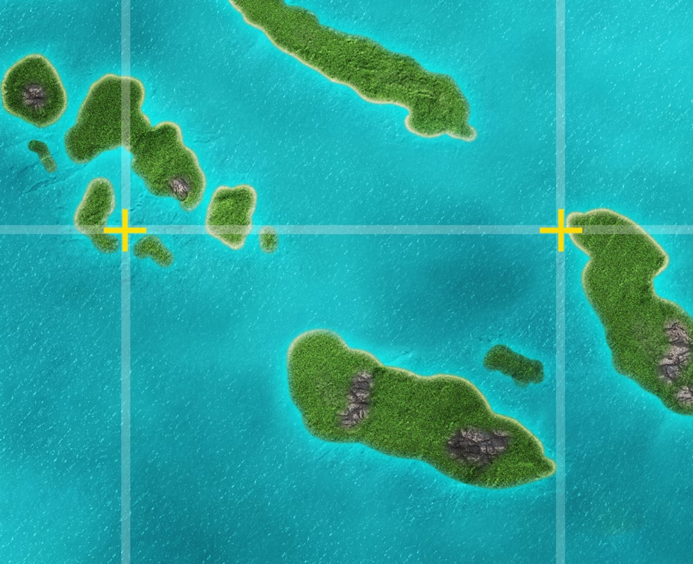 Image of Nimitz - Guadalcanal- #2055 — 6’x4’ plus with 12” square grid