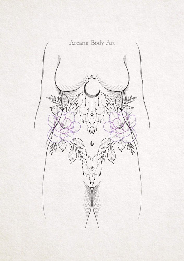 Image of Nebula Corset Floral Lune