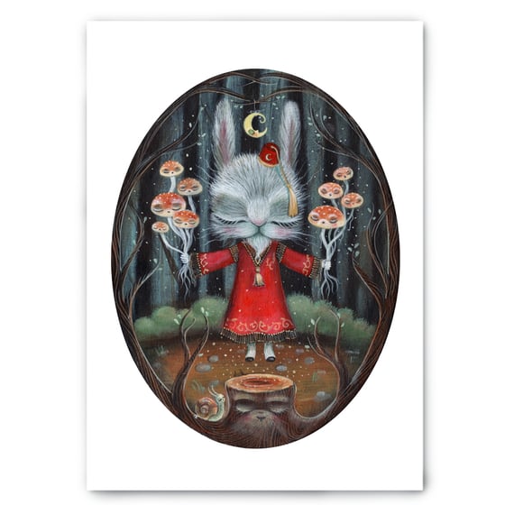 Image of Bunny Psychedelic (Mini Print)