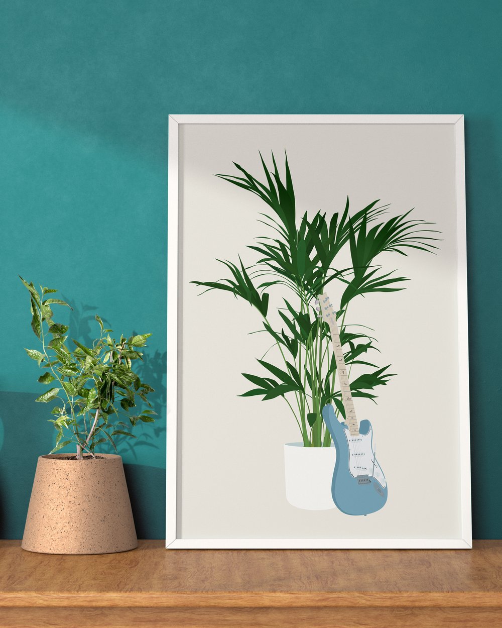 Image of Electric Guitar Houseplant Print