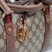 Image of Vtg Gucci Brown Monogram Boston Bag
