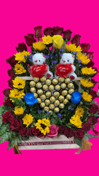 Arreglo de Rosas y Girasoles 