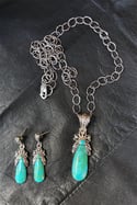 Vintage Margarita Turquoise Earrings & Pendant