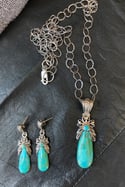 Vintage Margarita Turquoise Earrings & Pendant