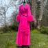 Totally Pink Marabou-cuffed "Beverly" Dressing Gown  Image 6