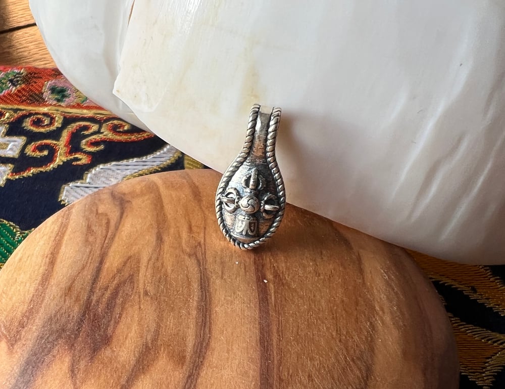 Image of Double Dorje/Bell Bhum Counter • Medium • Antiqued Patina • 925 Sterling Silver