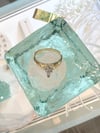 18K solid gold marquise cut diamond ring /0.25ct