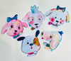 Sweetie Pups - 5 vinyl stickers