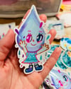 Raindrop girl - glossy vinyl sticker