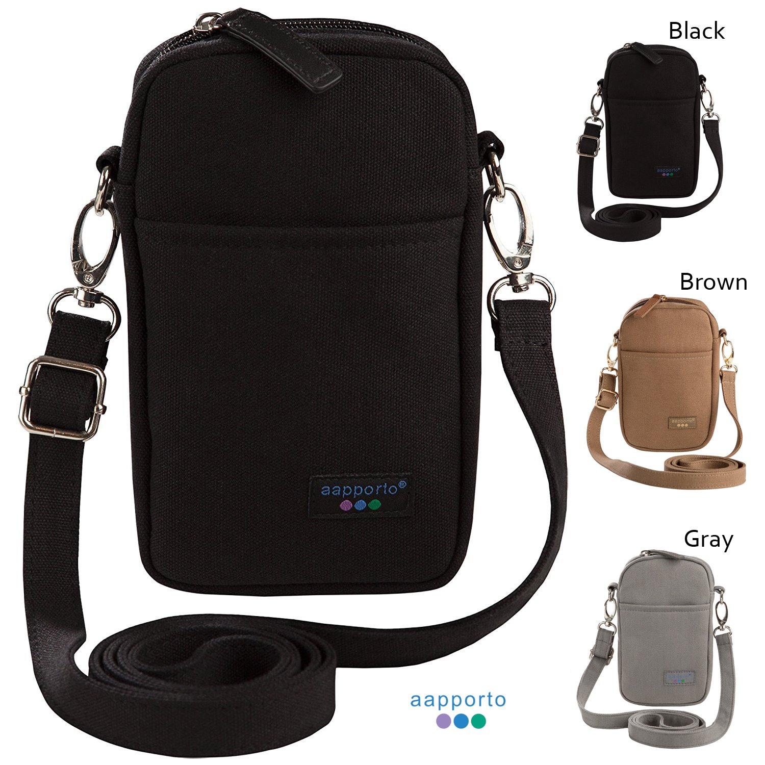 Aapporto Cell Phone Purse Crossbody Shoulder Bag Pouch Fits Plus Size Phones Aapporto