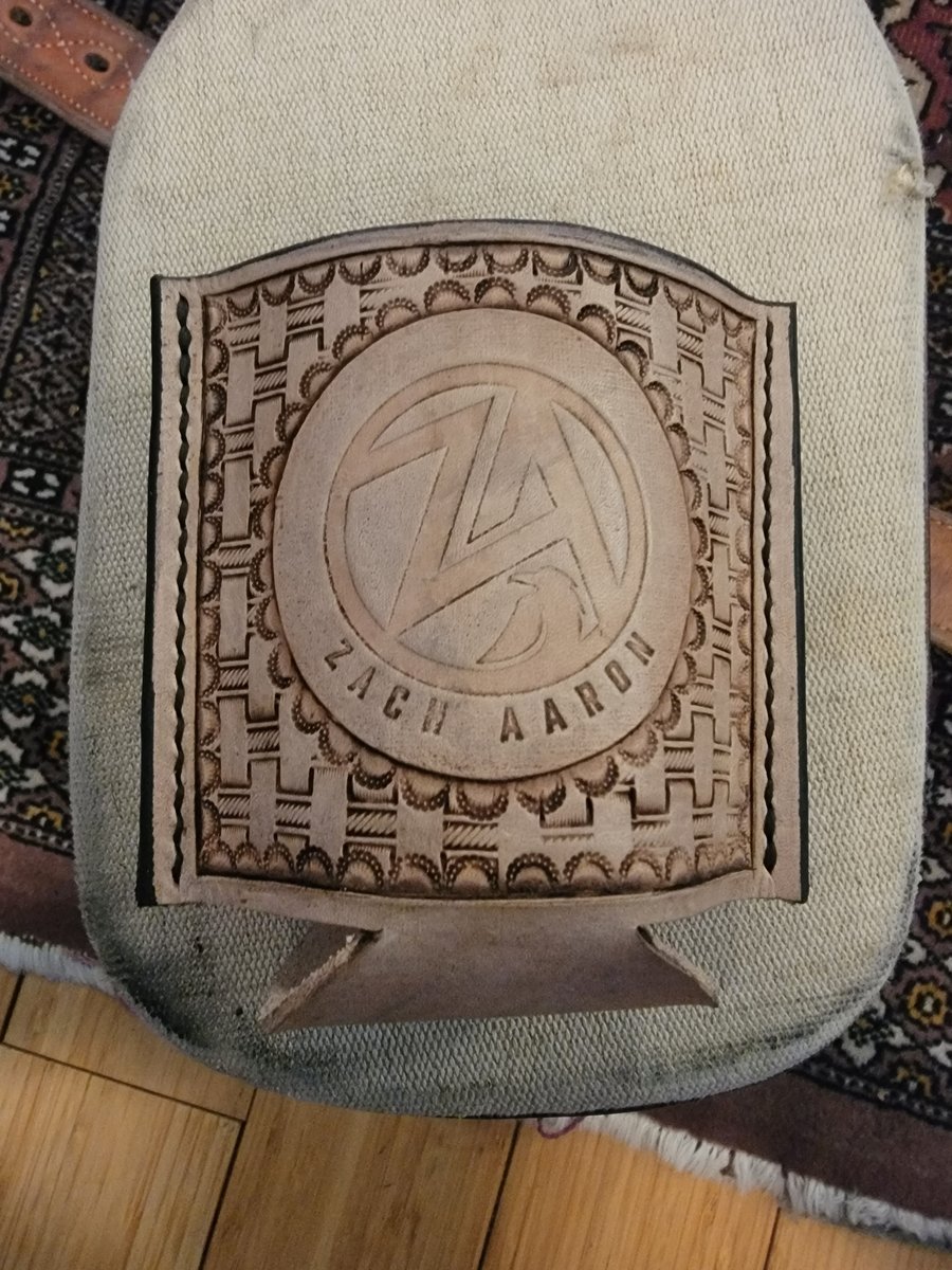 Image of Handmade leather "ZA" logo koozie