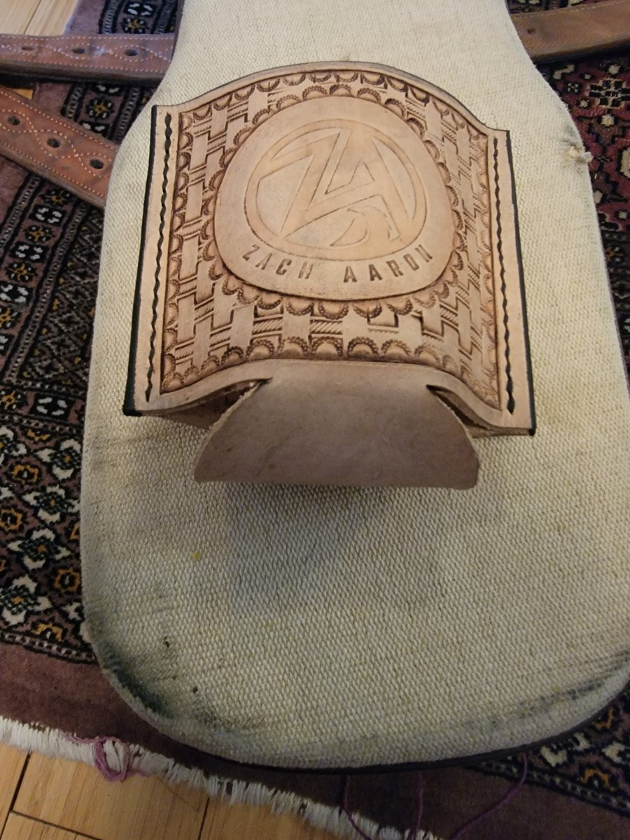 Image of Handmade leather "ZA" logo koozie