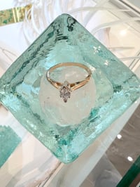 Image 4 of 18K solid gold marquise cut diamond ring /0.25ct