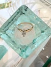 14k solid gold marquise cut diamond ring /0.25ct