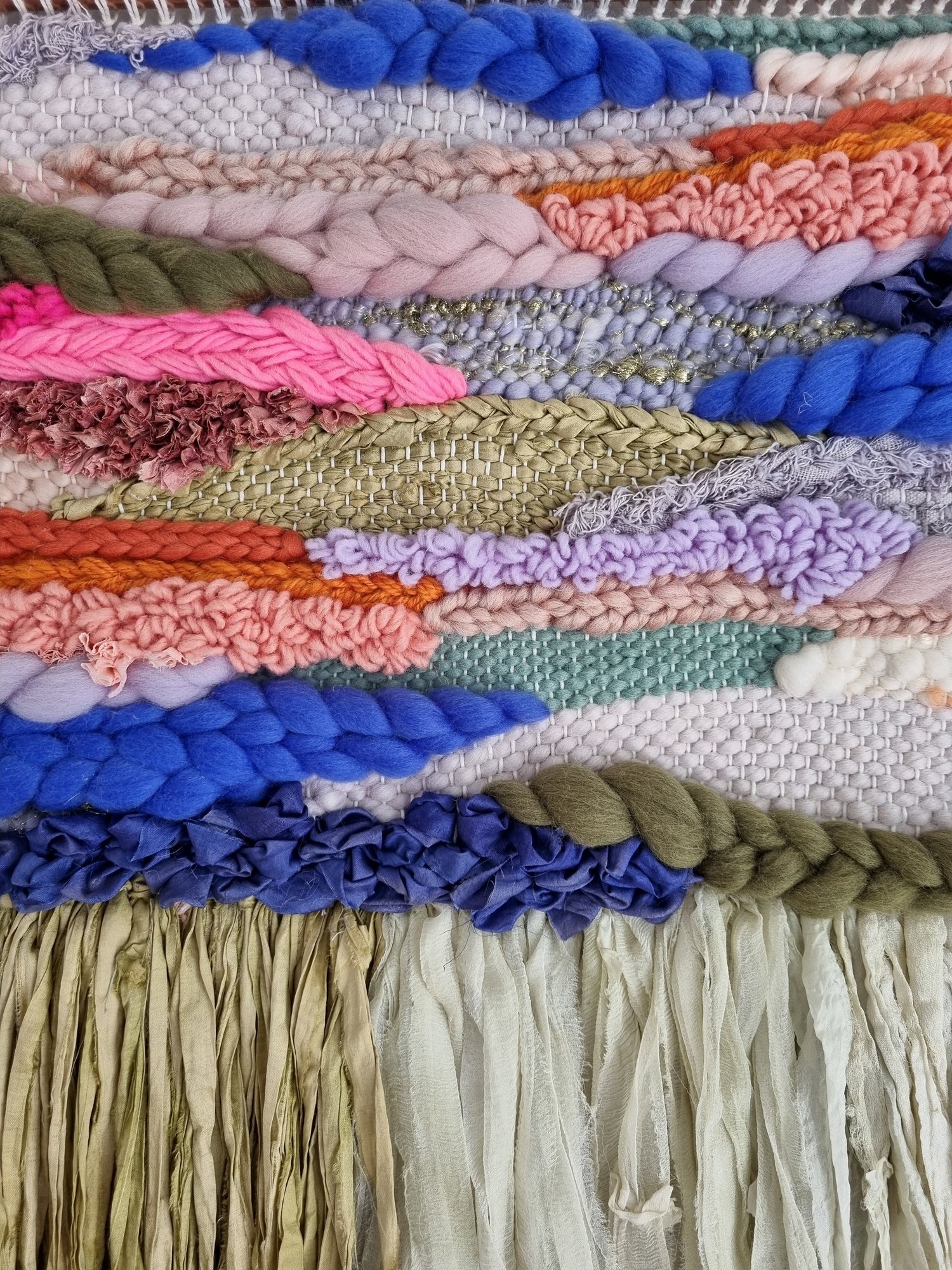 Image of Extra Large Wall Hanging - NEON WILDFLOWERS