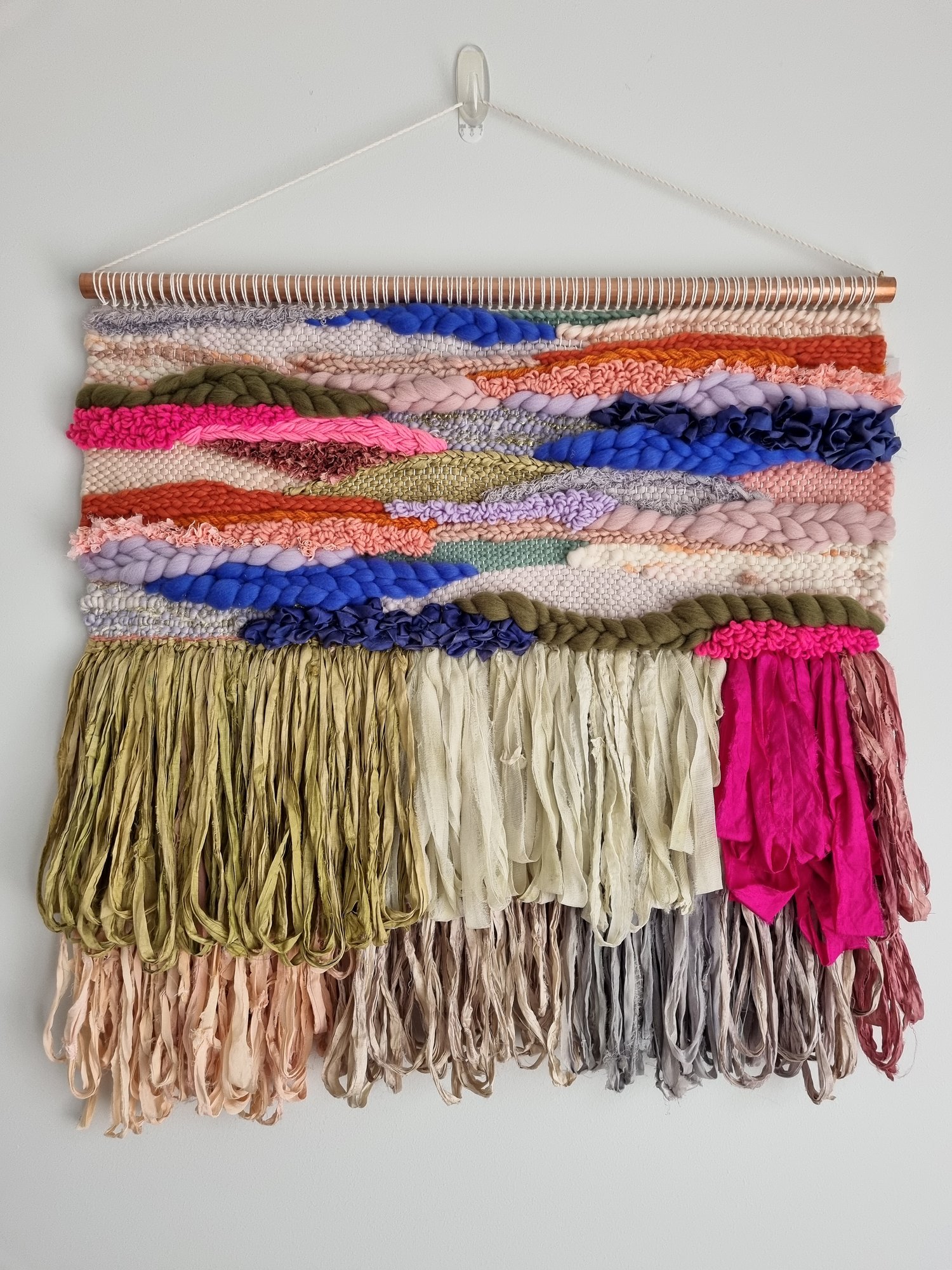 Image of Extra Large Wall Hanging - NEON WILDFLOWERS