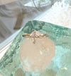 18k & 14k solid gold marquise cut diamond ring /0.38ct