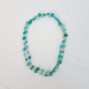 Multicolor Turquoise Tassel Necklace 