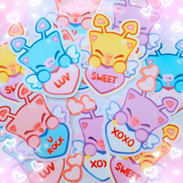 Image of aisha candy hearts stickers