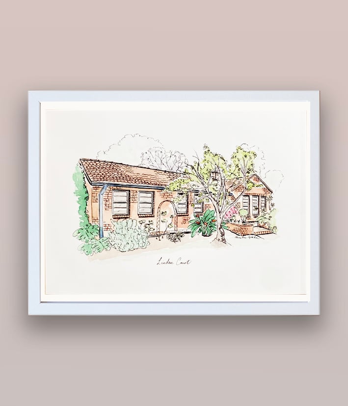 Image of Custom - Watercolour Home Portrait 