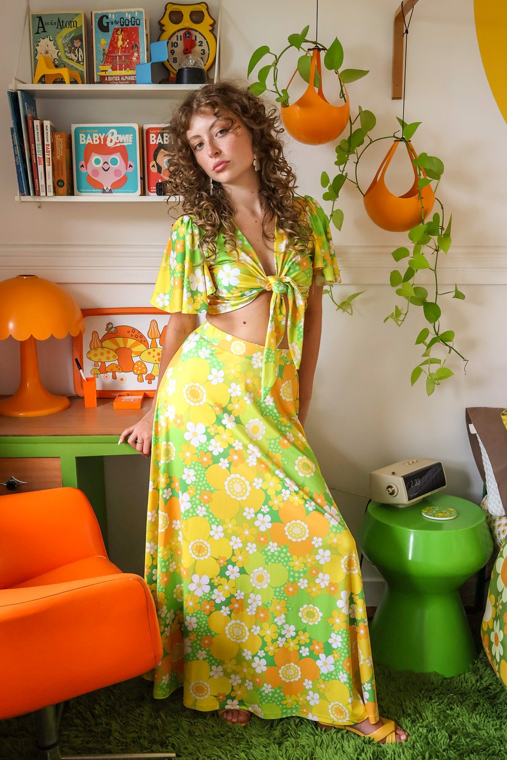 Angel crop and Yesterday Lover Skirt SET in Get Back