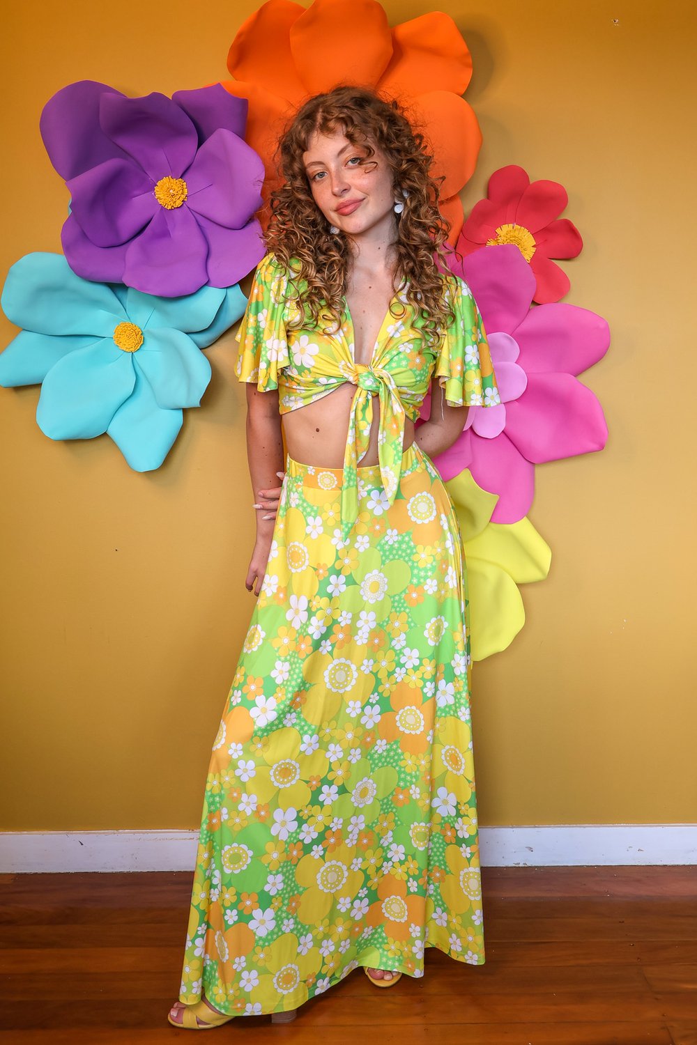 Angel crop and Yesterday Lover Skirt SET in Get Back