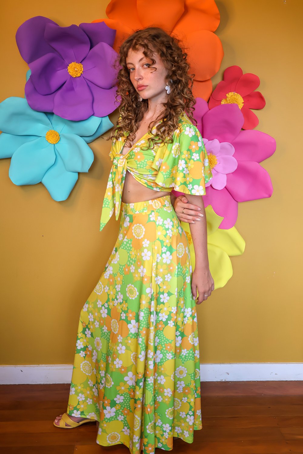 Angel crop and Yesterday Lover Skirt SET in Get Back