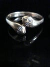 VICTORIAN 18CT OLD CUT DIAMOND  SNAKE RING 2.2G RING SIZE M 
