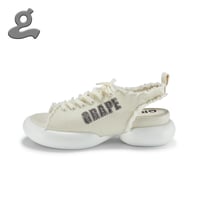 Image 4 of White Logo Lace-up Sandals