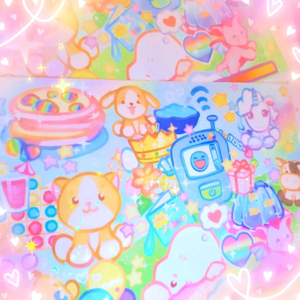 Image of webkinz world print + holo