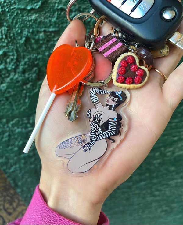 Image of Pin Up Keychain