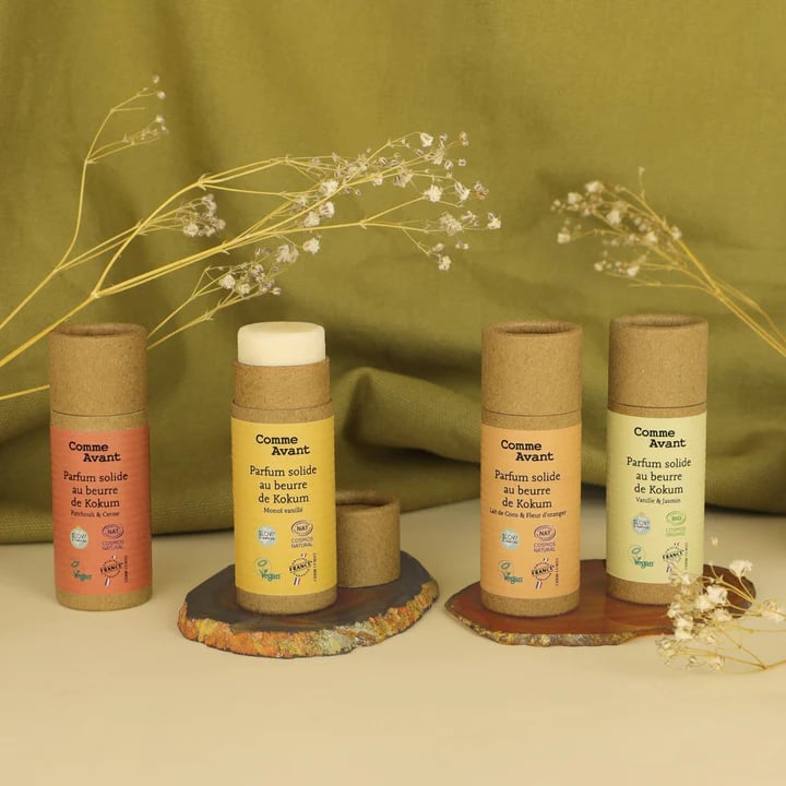 Parfum Solide au beurre de Kokum Comme Avant - 4 Fragrances sucrées et fruitées