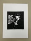 Leonard Cohen. Hand Made. Original A4 linocut print. Limited and Signed. Art.