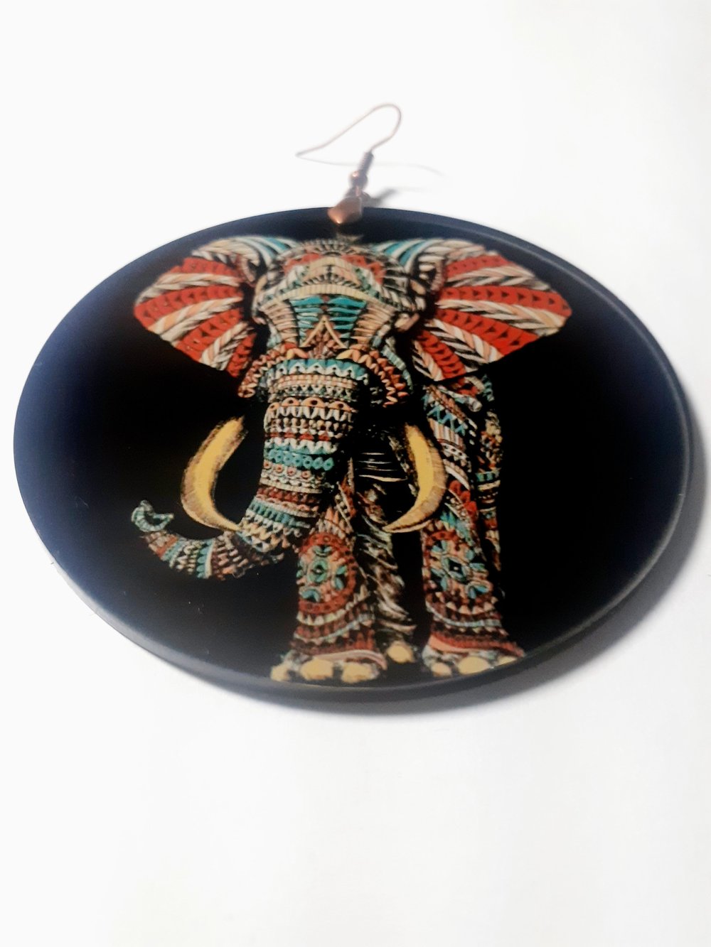 Image of Strength and Power Custom Afrocentric Elephant earrings 