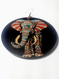 Image 3 of Strength and Power Custom Afrocentric Elephant earrings 