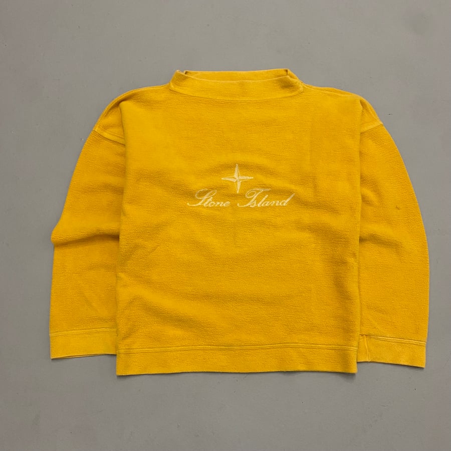 Image of 1980s Stone Island fleeced sweatshirt, size small