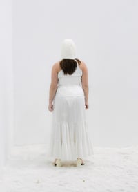 Image 2 of White Cotton Longline Underbust Corset 
